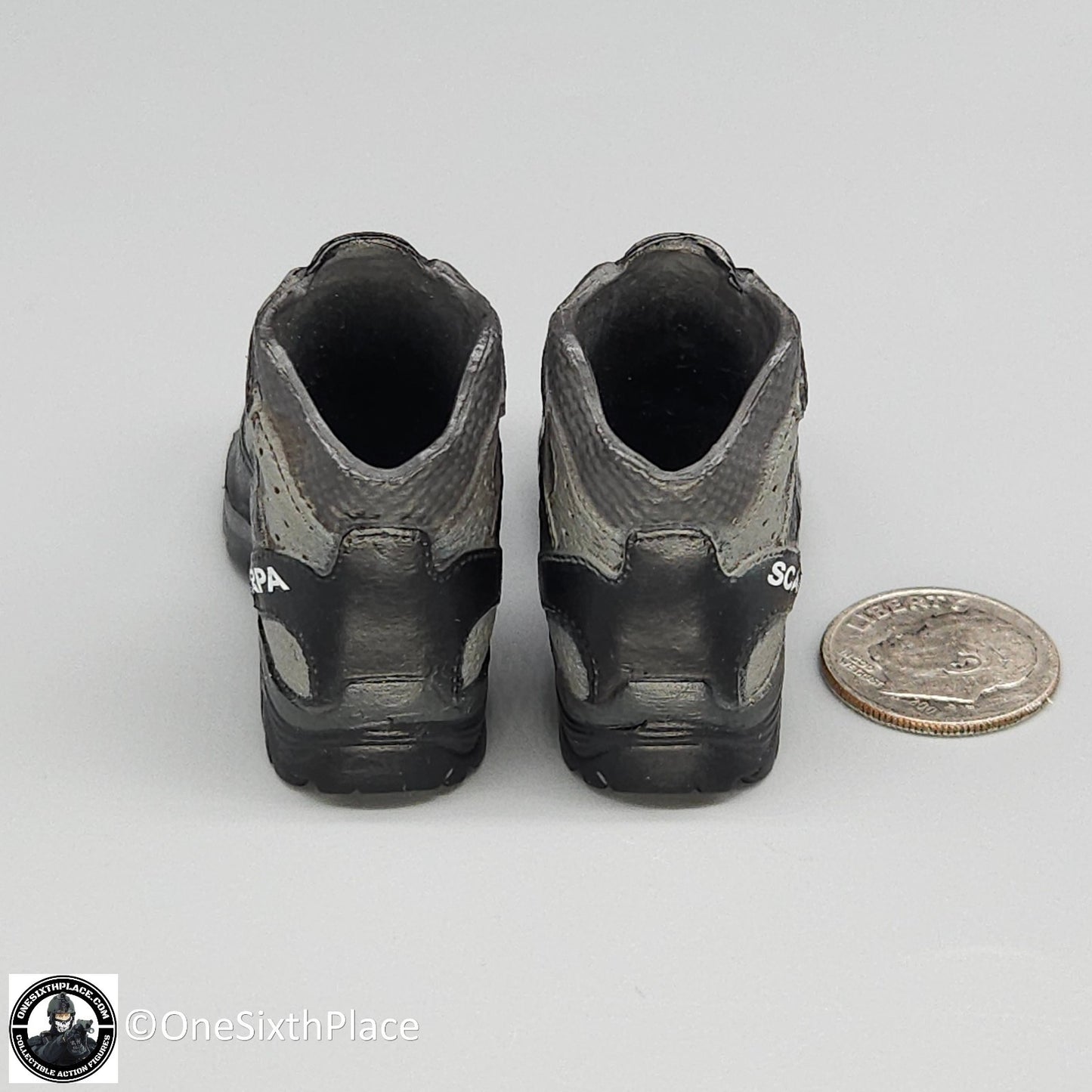 1:6 scale Easy Simple Scarpa GTX Shoes (Grey) for 12" Figures