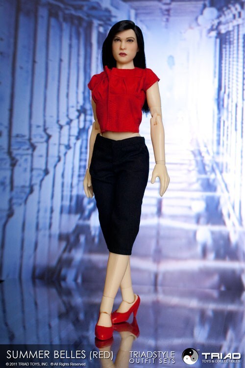 1:6 Triad Toys Summer Belles Female Red Shirt Top for 12" Figures