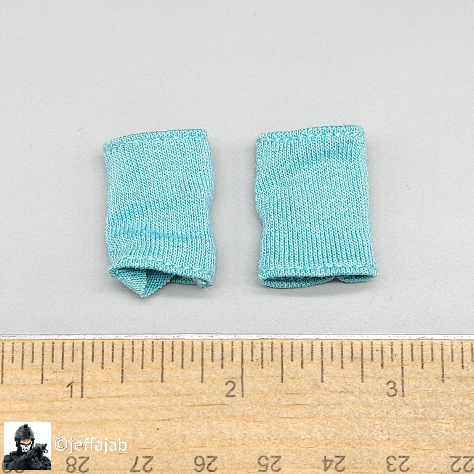 1:6 Easy & Simple PMC Field Recce Light Blue Ankle Socks for 12" Figures