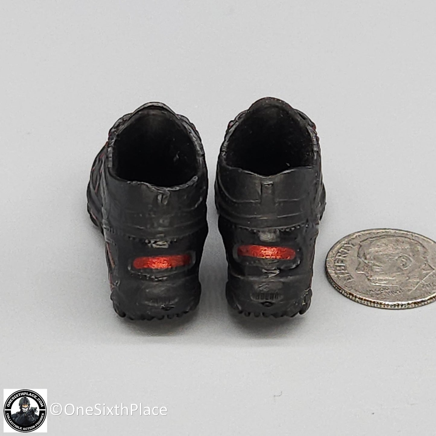 1:6 scale Fire Girl Female CQB Tactical Agent Black Red Boots for 12" Figures