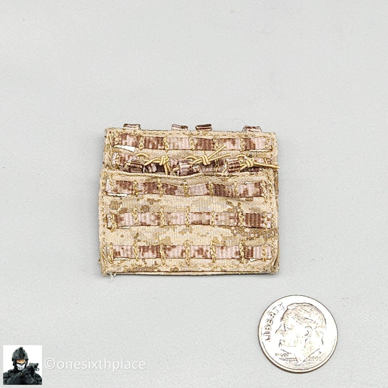 1:6 scale Easy & Simple AOR1 Camo Triple Cell Rifle Mag Pouch for 12" Figures