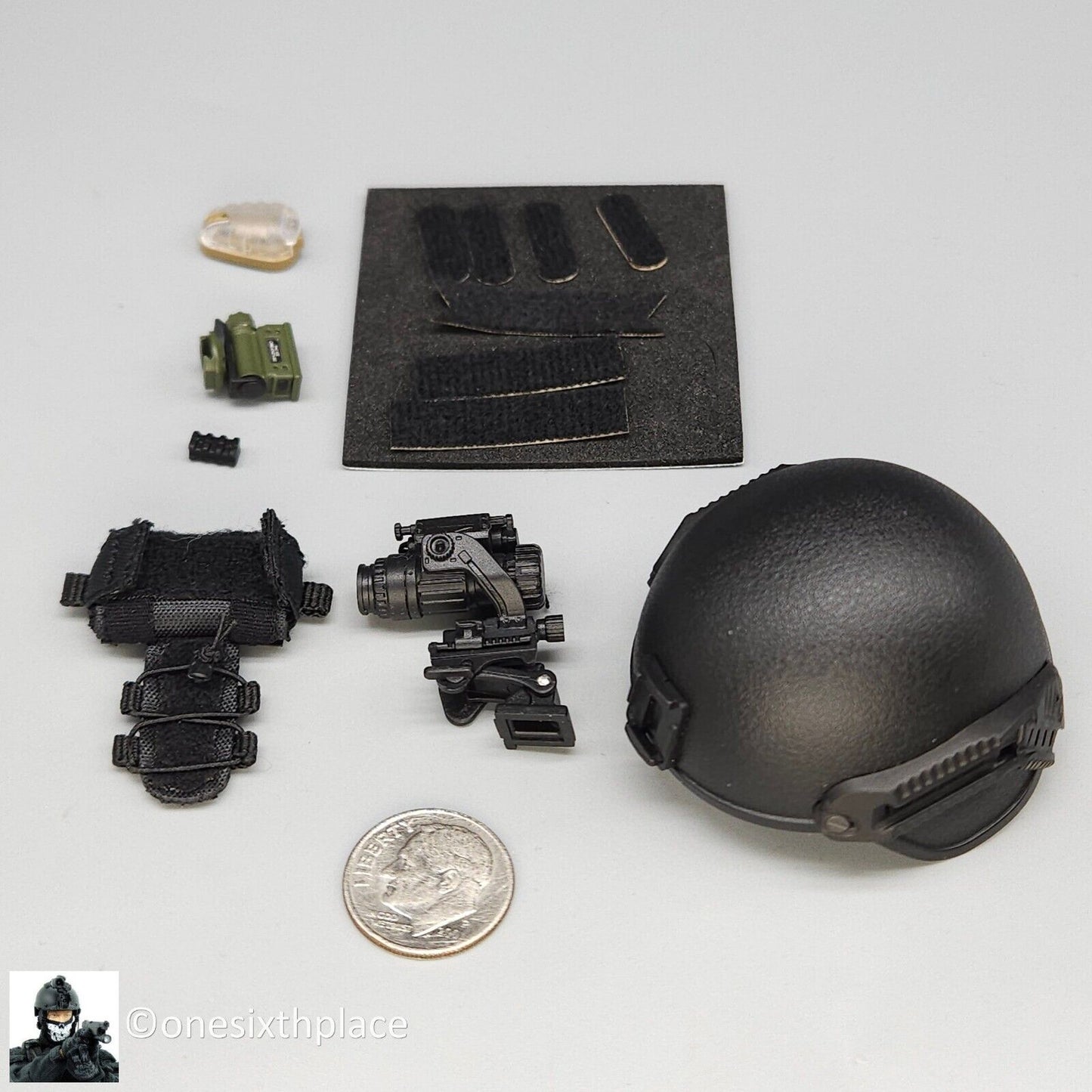 1:6 Easy & Simple Russian Rapid Response Unit SOBR Black Helmet w/ NVG