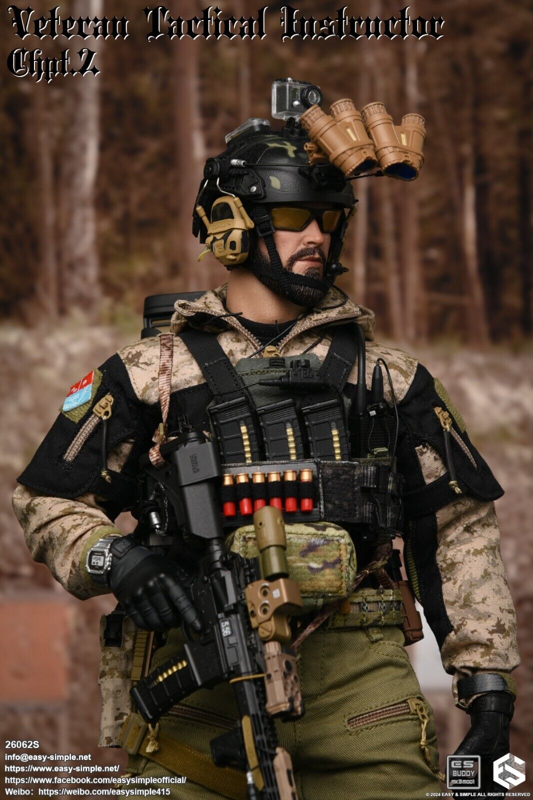 1:6 Easy & Simple Veteran Tactical Instructor Chapter II Special Ver Black Shirt