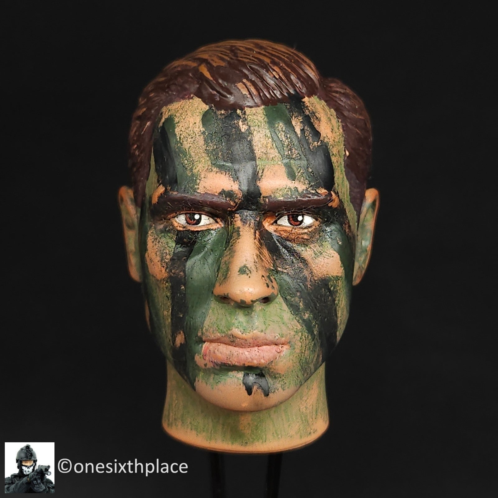 1:6 scale Dragon Custom Camo Face Head Sculpt for 12" Figures