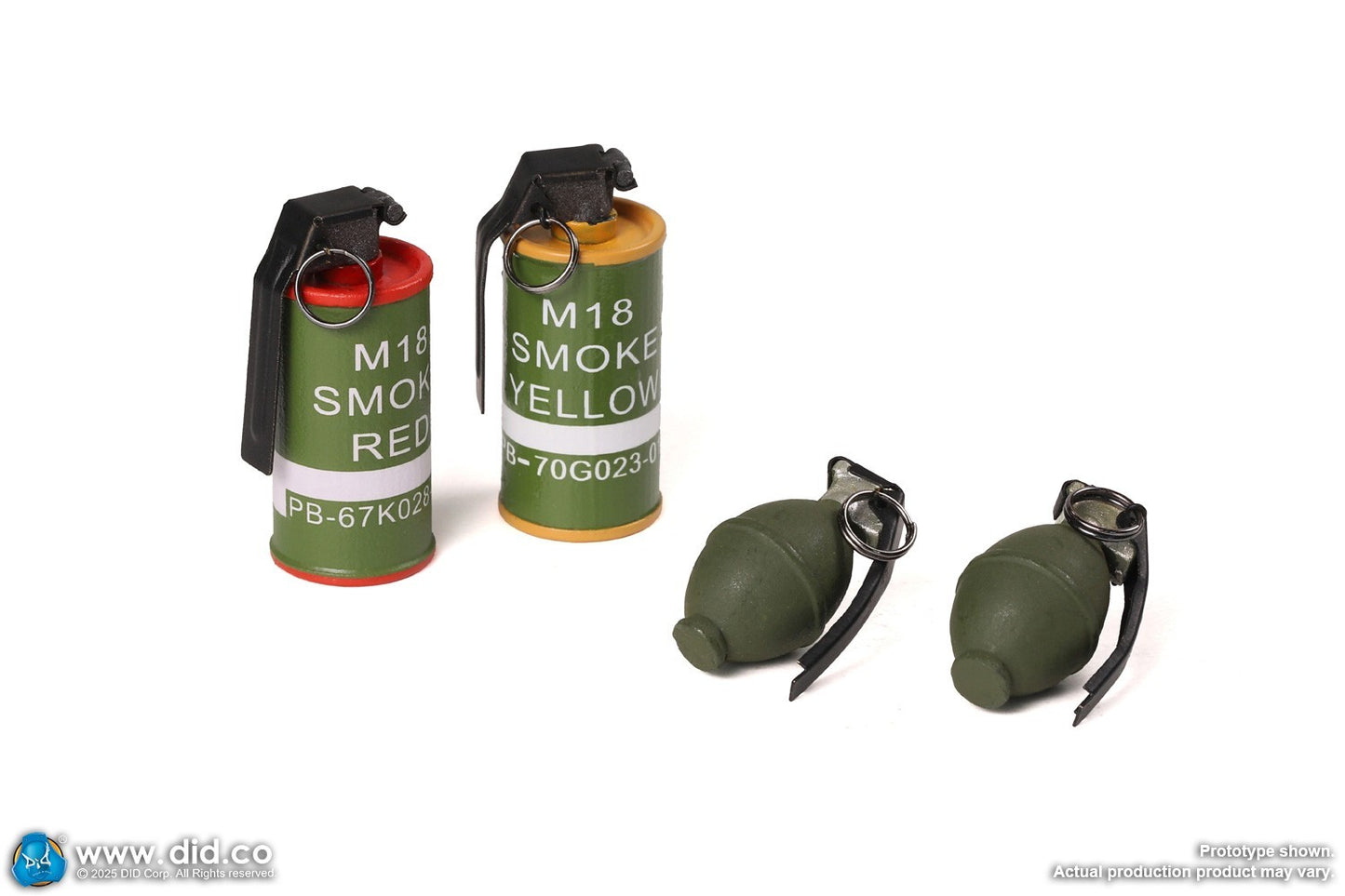 1:6 scale DiD Vietnam US Army Colonel James Smoke Grenades for 12" Figures