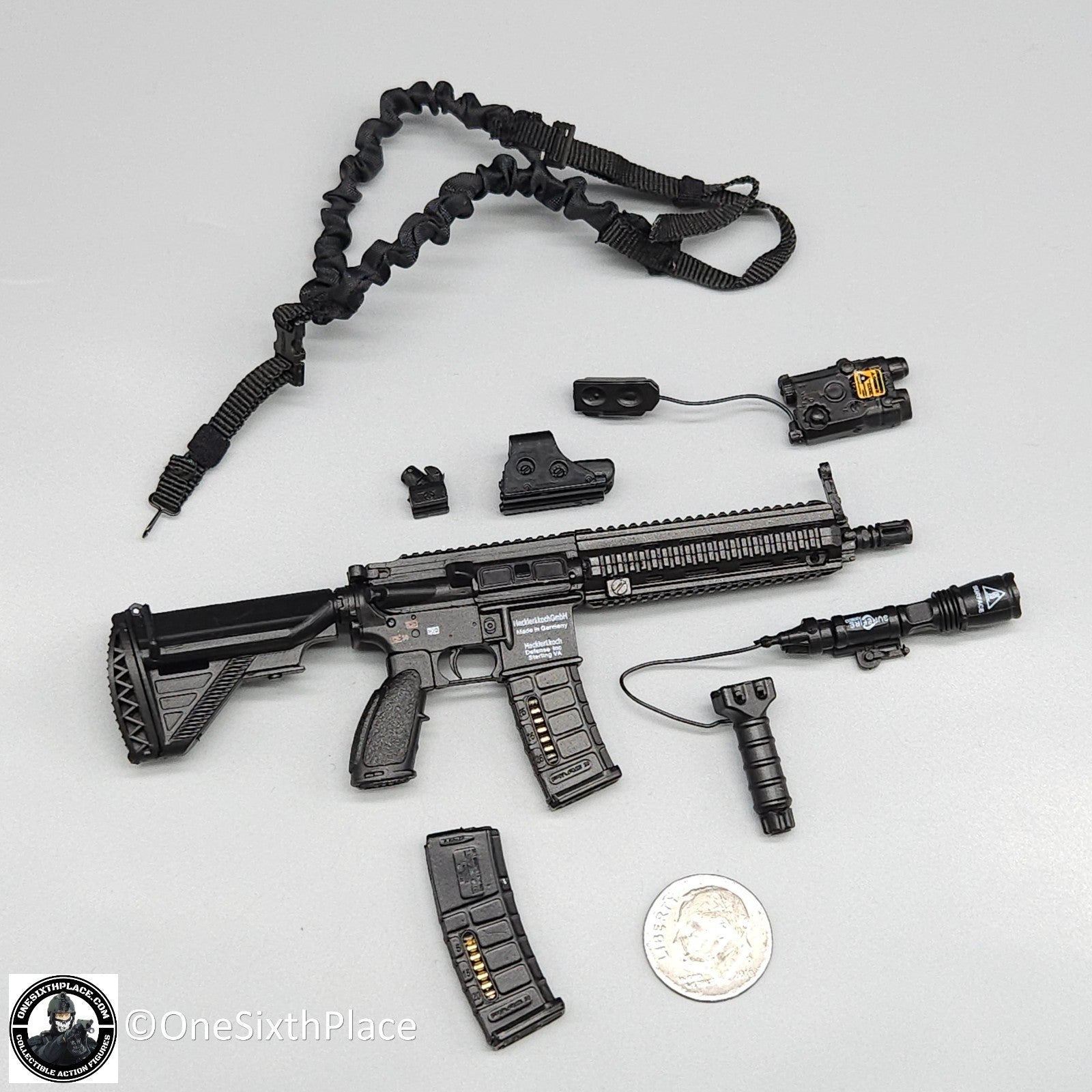 1:6 scale Fire Girl Female CQB Tactical Agent in Grey HK416 Rifle 12" Figures