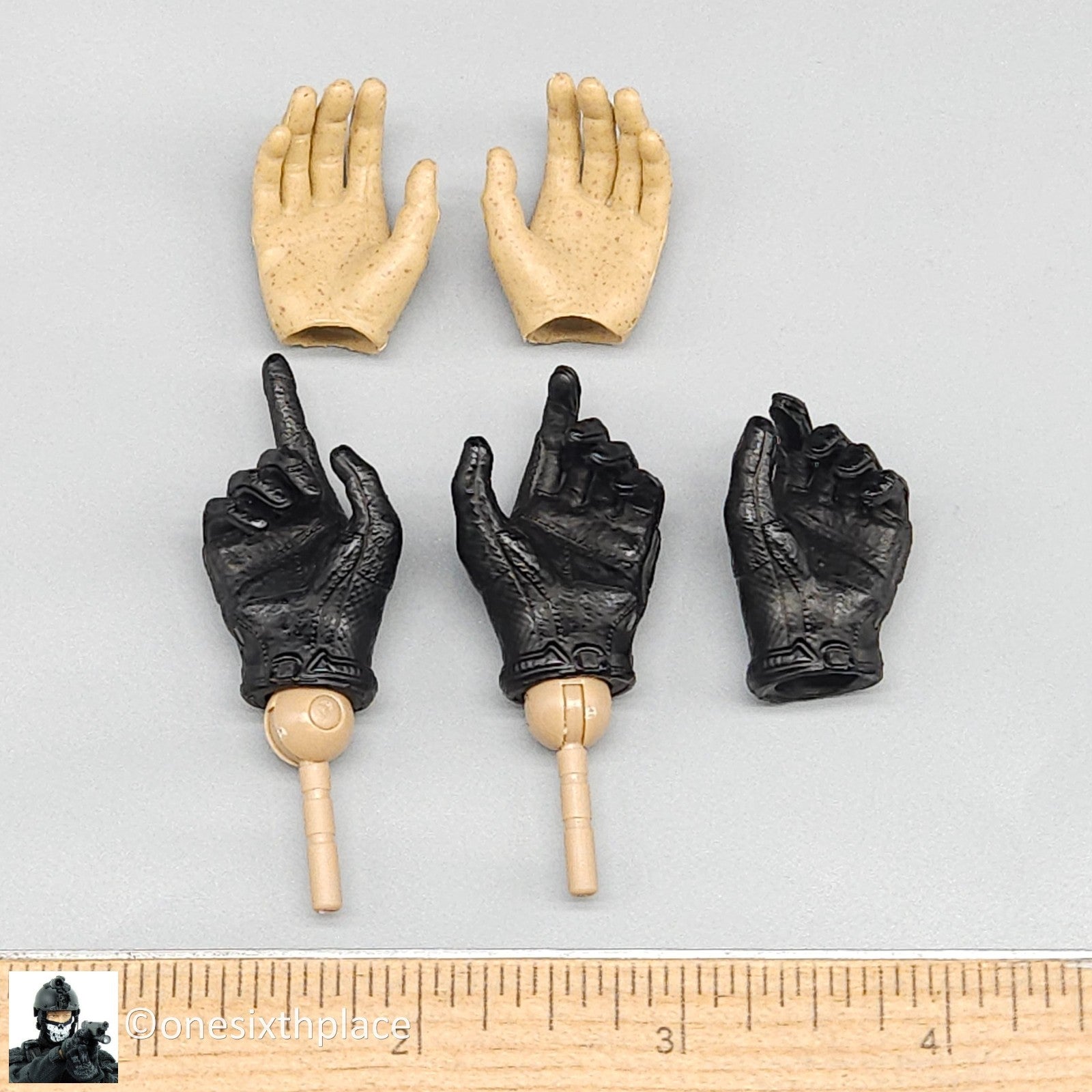 1:6 scale Easy & Simple Coalition Forces Gloved Hands for 12" Figure 26065SC