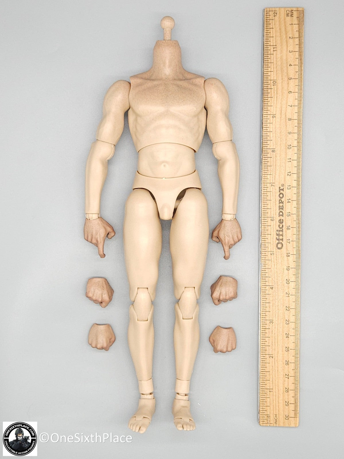 1:6 WWII US 2nd Armored Div Tank Loader "Coon Ass" Male Body w/ Hands 12" Figure