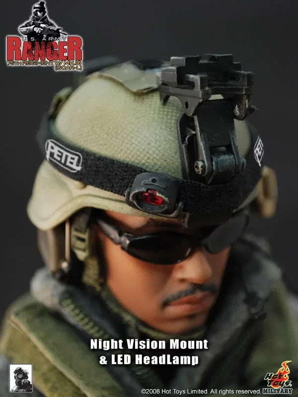 1:6 scale Hot Toys 75th Ranger Regiment Camo MICH Helmet & NVG for 12" Figures