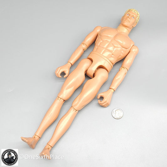 1:6 scale Hasbro GI Joe 1996 Male Nude Body w/ Blond Highlights Hair 12" Figure