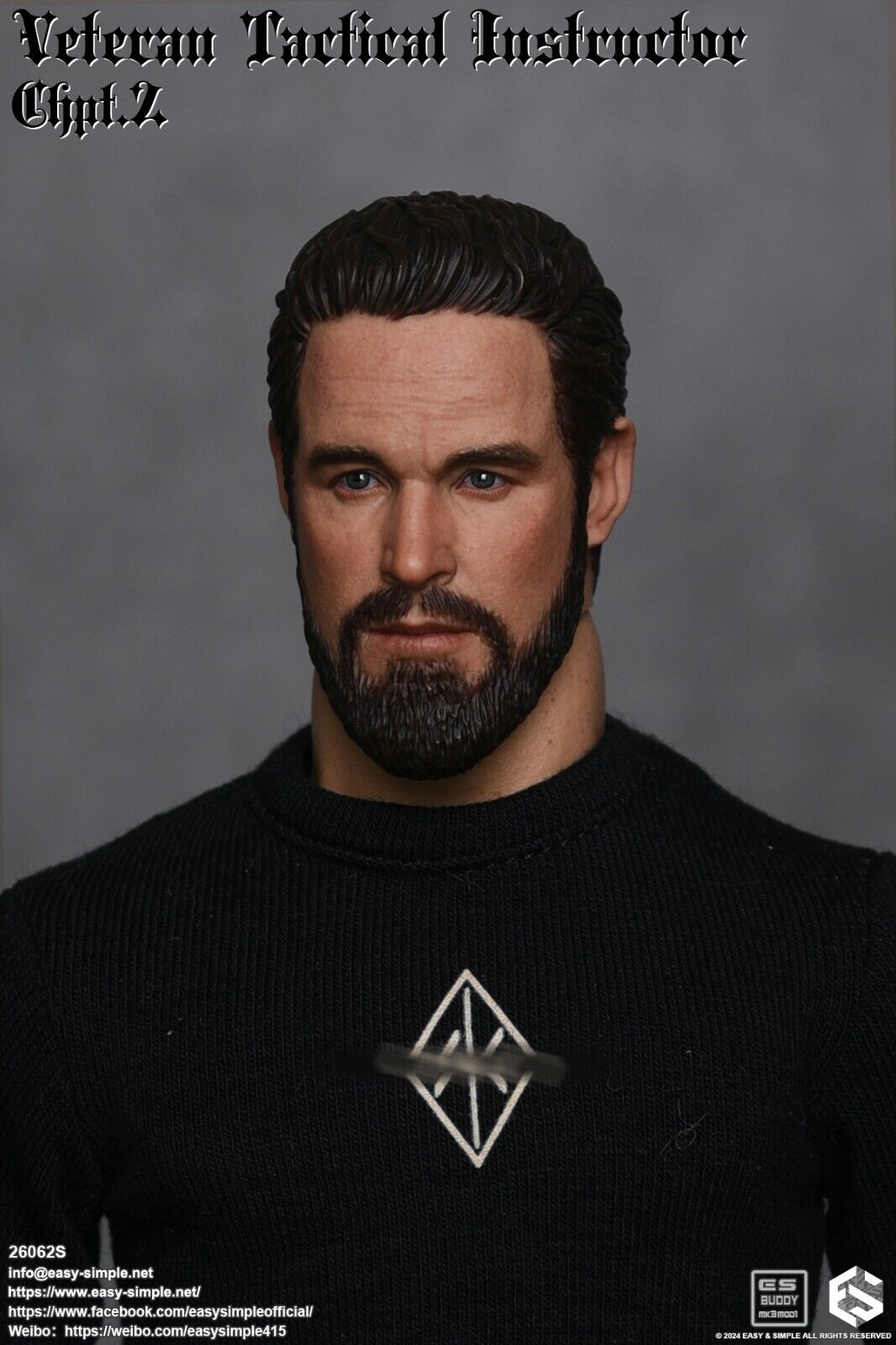1:6 Easy & Simple Veteran Tactical Instructor Chapter II Special Ver Black Shirt