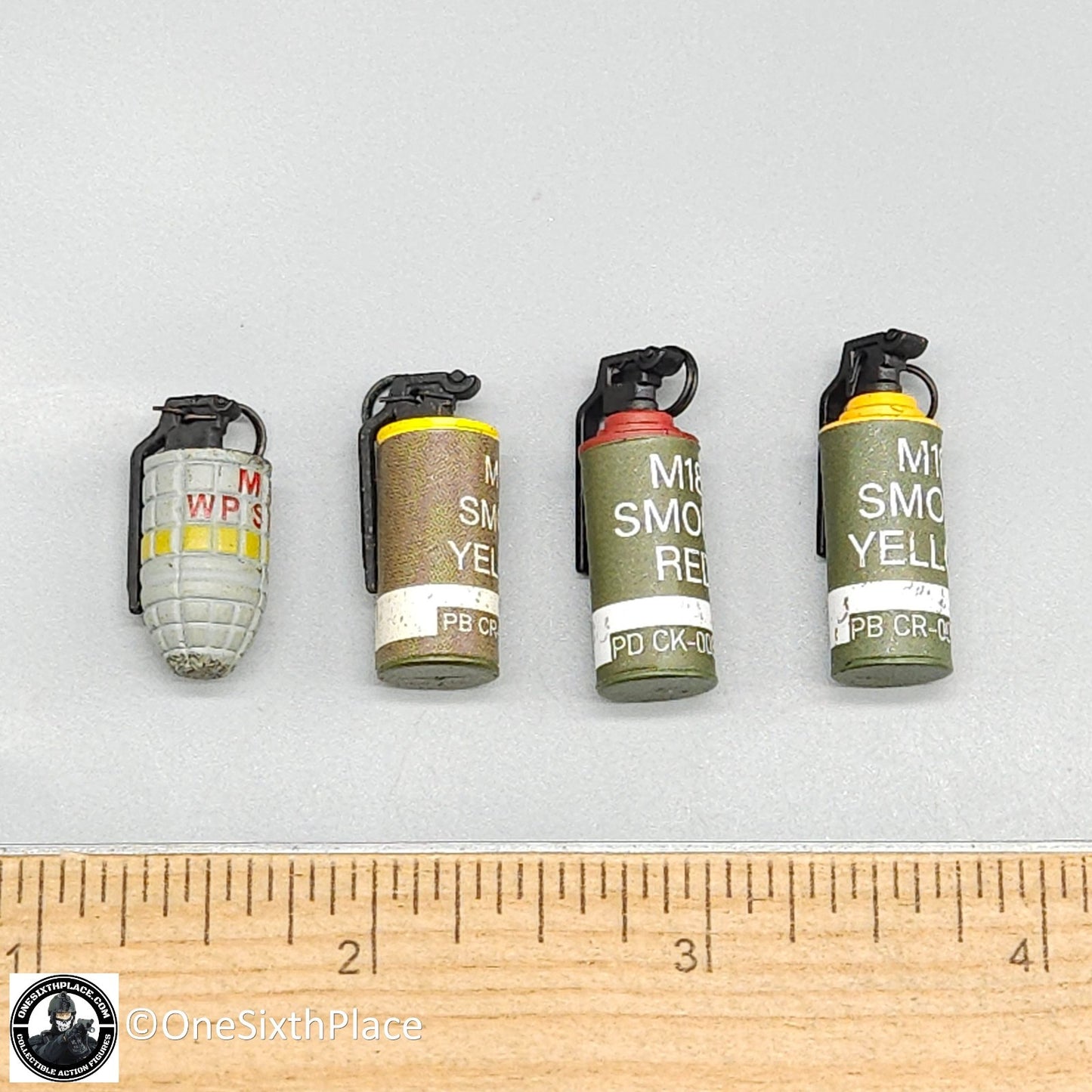 1:6 scale Whoho Toys Vietnam 173rd Airborne LRRP Smoke Grenades for 12" Figures