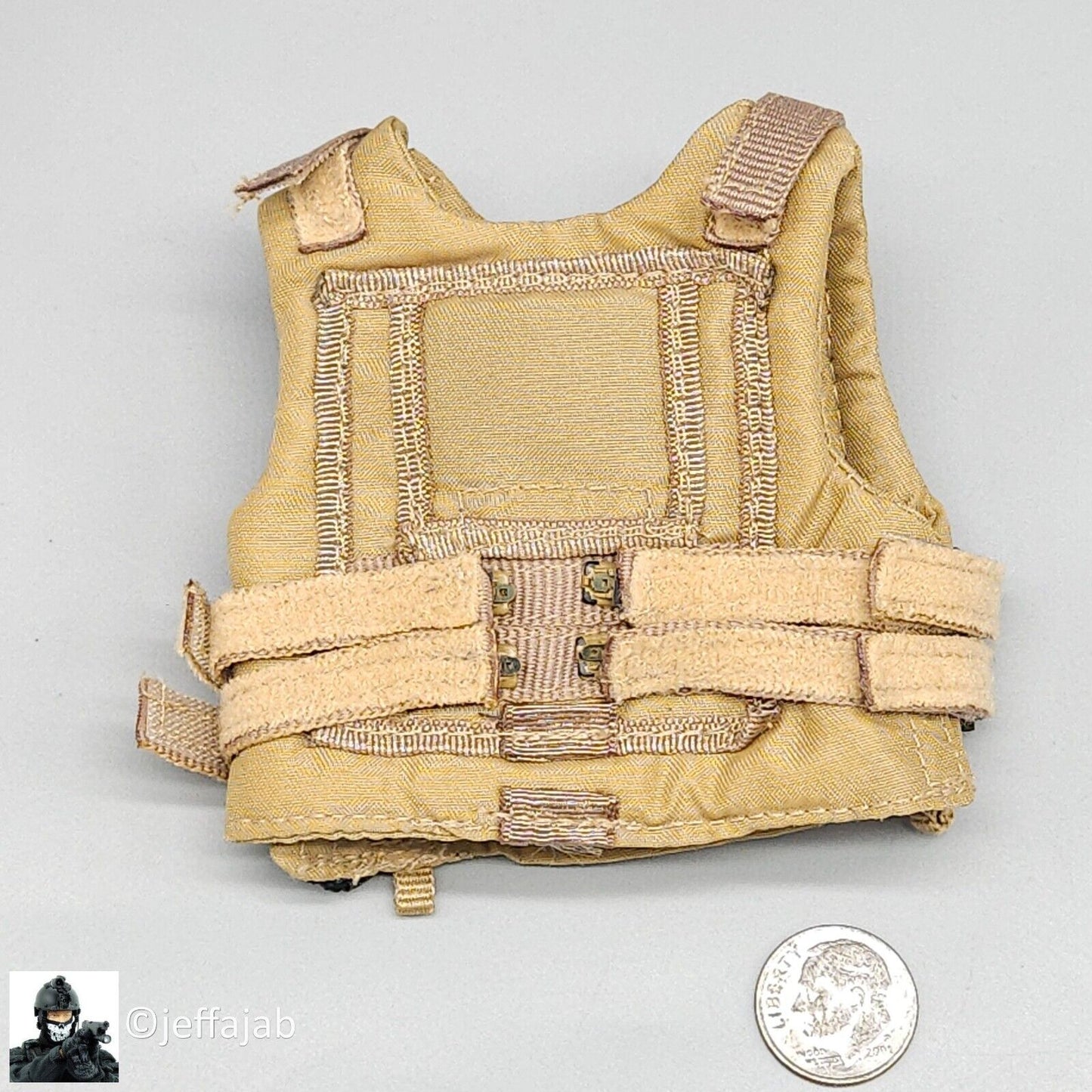 1:6 scale BBI PJ Bones Tan Body Armor Vest for 12" Figures