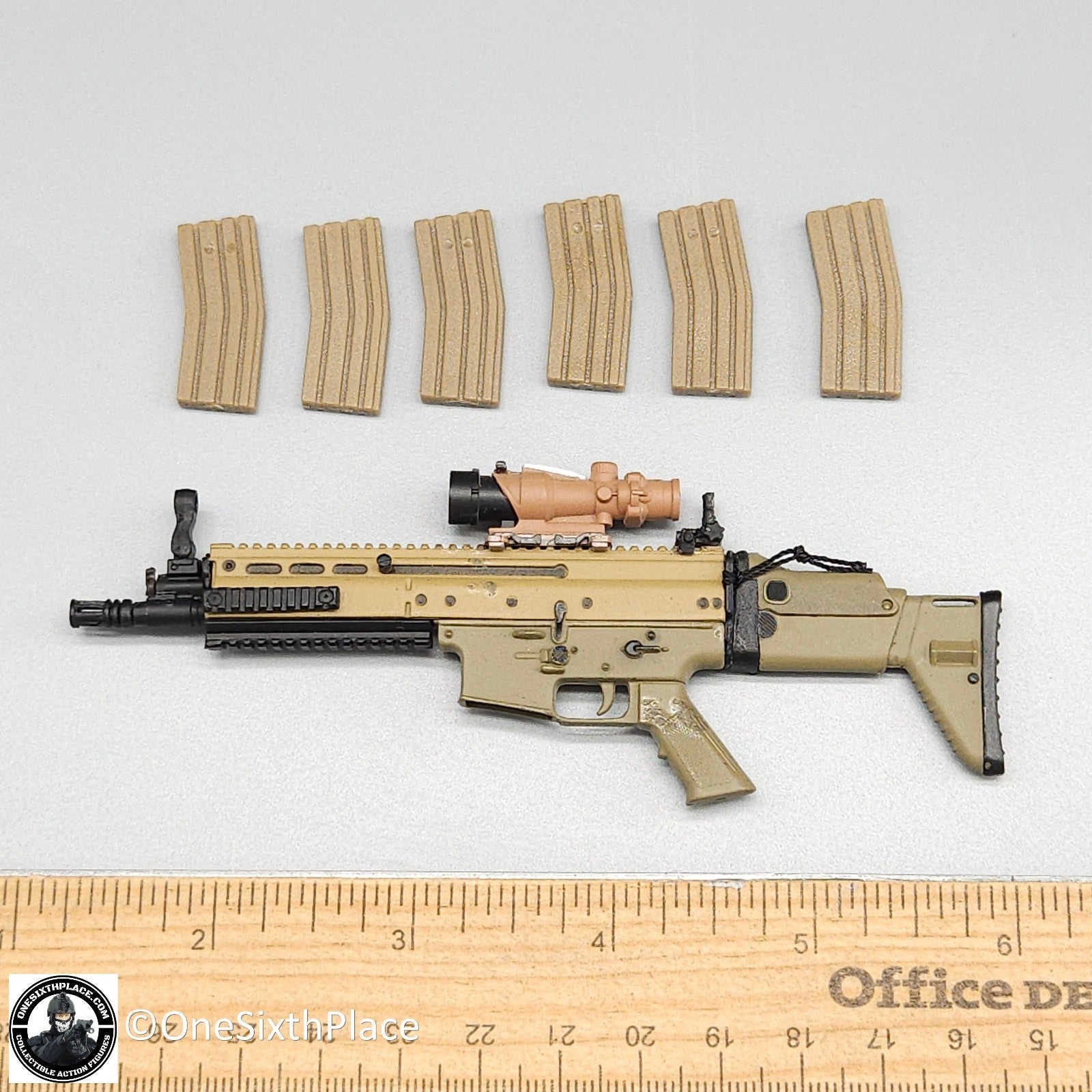 1:6 scale ACE SEAL Team 10 SCAR-L Rifle w/ Mags for 12