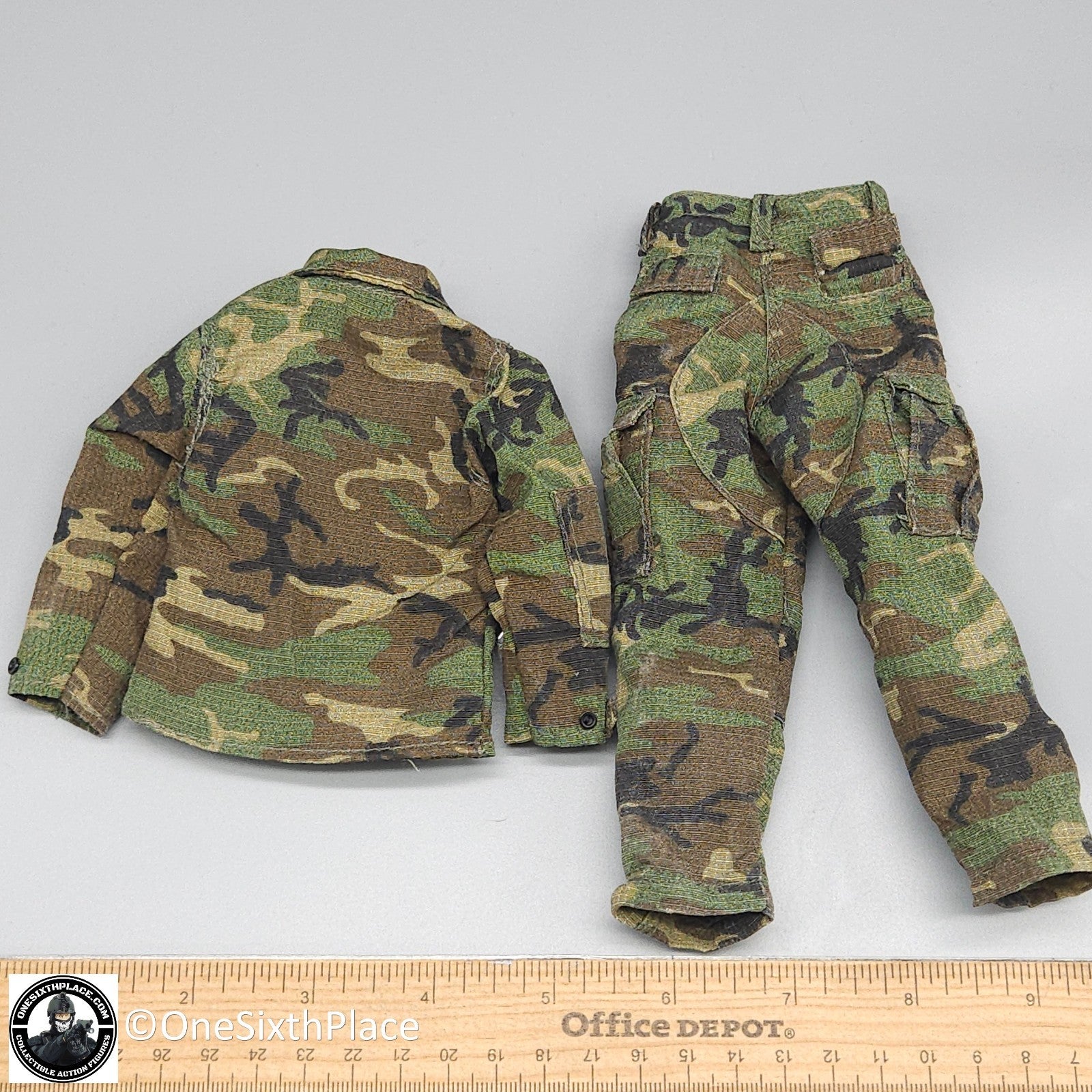 1:6 Dragon 101st Airborne Kevin Woodland Camo Uniform w/ Patches 12" Figures