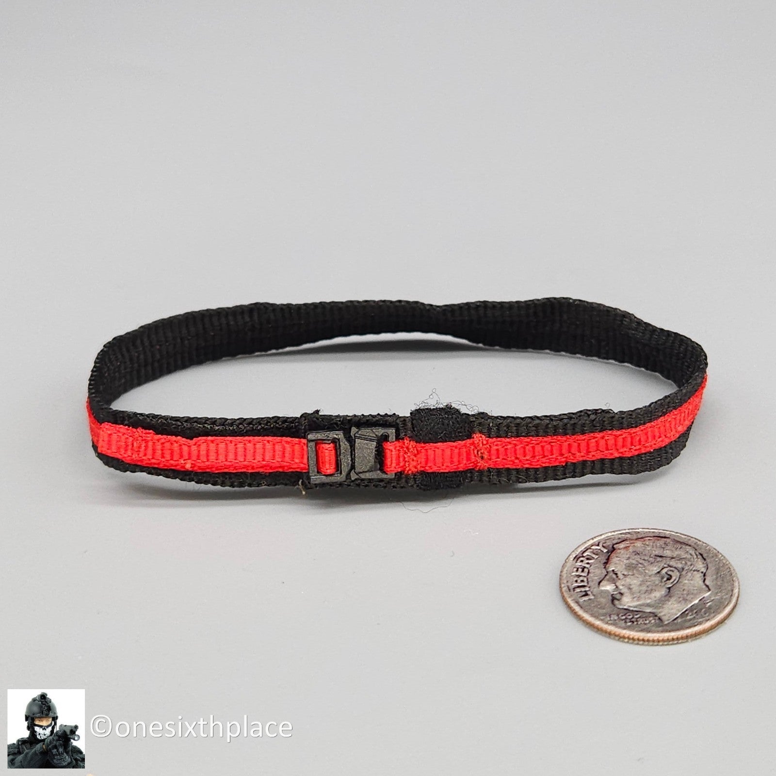 1:6 scale Easy & Simple PMC Grenadier Black Red Cobra Belt for 12" Figures