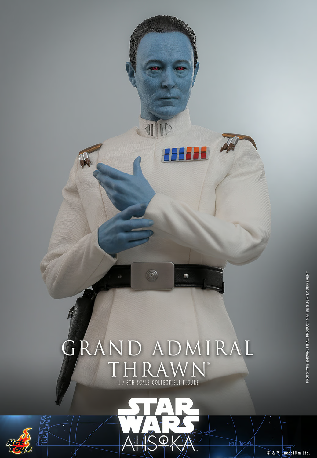 1:6 Scale Hot Toys Star Wars Ahsoka Grand Admiral Thrawn 12" Figure TMS116