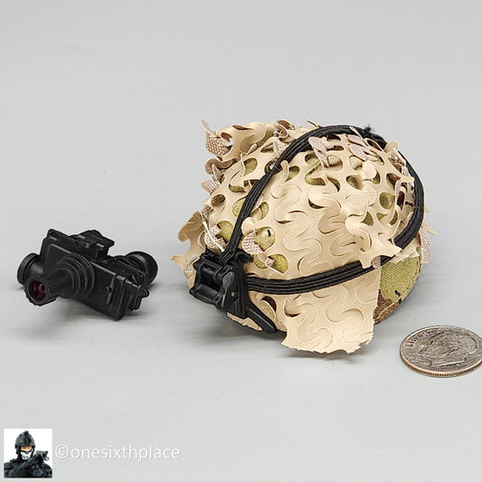 1:6 scale Dragon USMC Curtis Desert Camo Helmet w/ NVG for 12" Figures