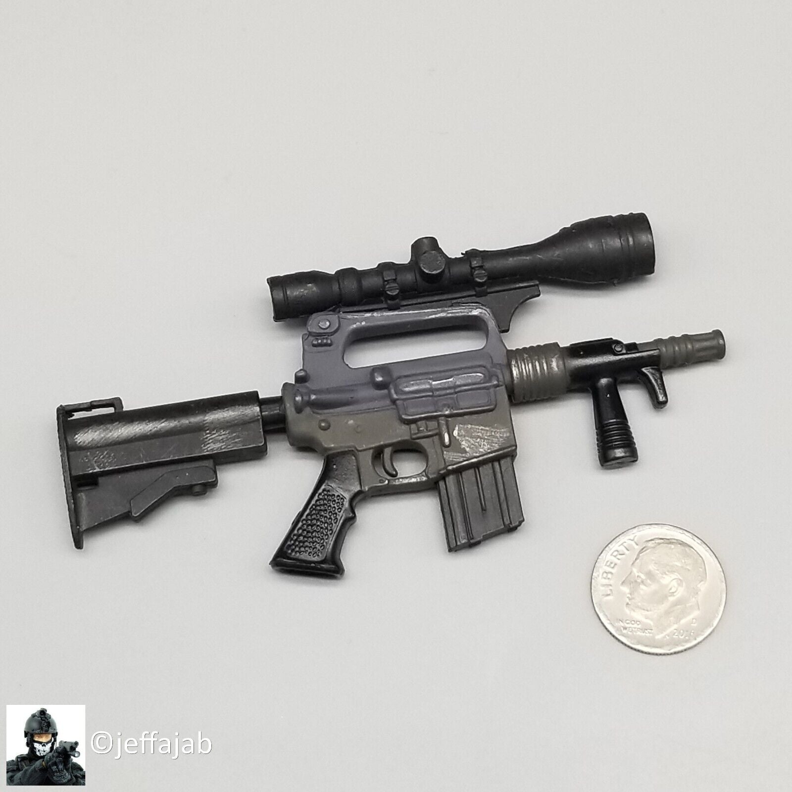 1:6 Ultimate Soldier Navy SEAL Colt M16 Pistol Rifle 12" GI Joe BBI Dragon