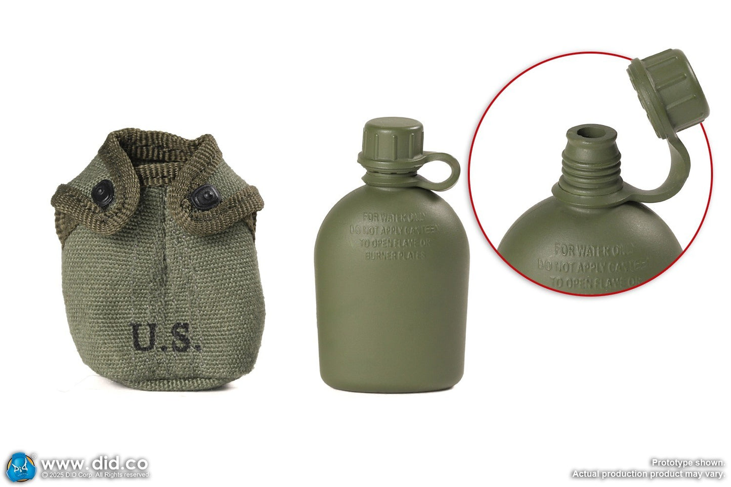 1:6 scale DiD Vietnam US Army Colonel James Canteen w/ Cover for 12" Figures