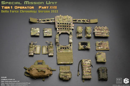 1:6 Easy & Simple Delta Force Chronology 2022 Multicam JPC Side Armor Plates x2