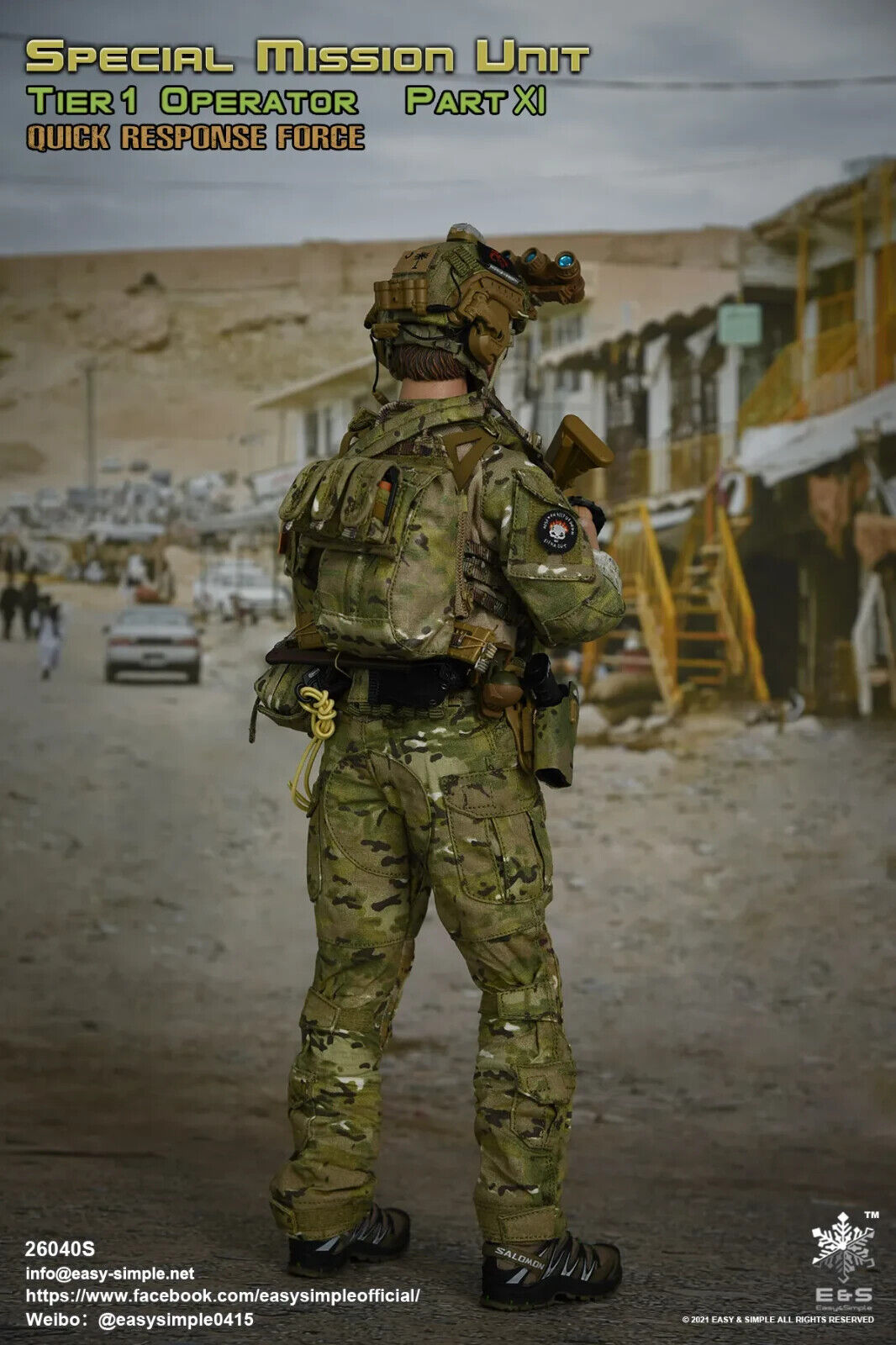 1:6 Easy & Simple Quick Response Force G19 Pistol & Multicam Holster SPECIAL VER