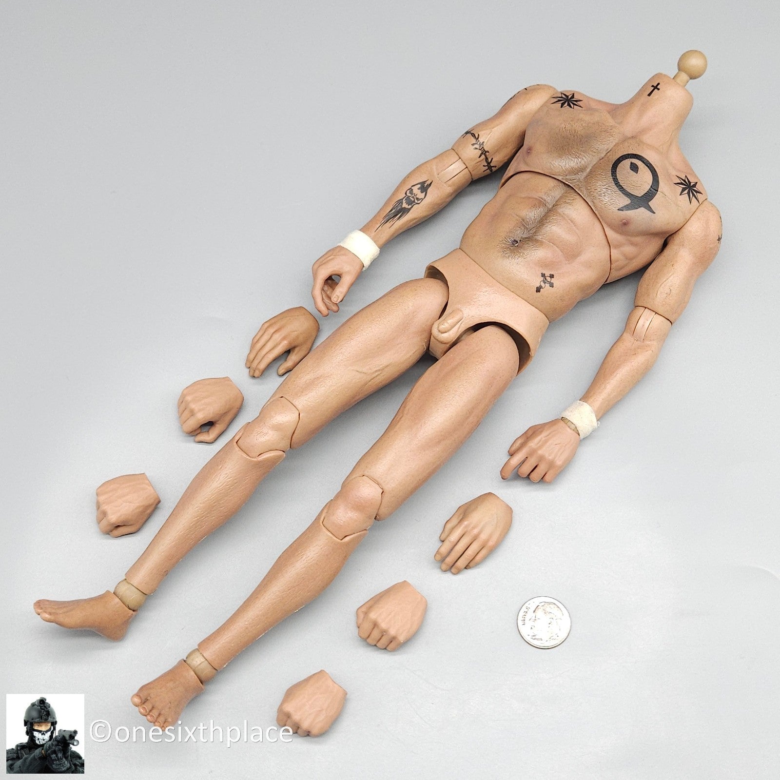 1:6 scale WorldBox King Fighter Version B Tattoo Male Body READ NOTES 12" Figure