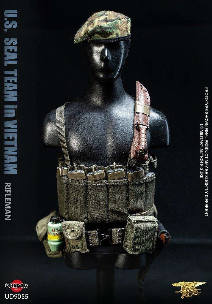 1:6 scale Ujindou US SEAL Team Rifleman in Vietnam 30rd M16 Ammo Mags (x7)