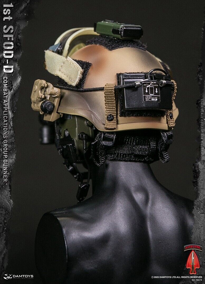 1:6 scale DamToys 1st SFOD-D Gunner MICH Helmet w/ NVG for 12" Figures