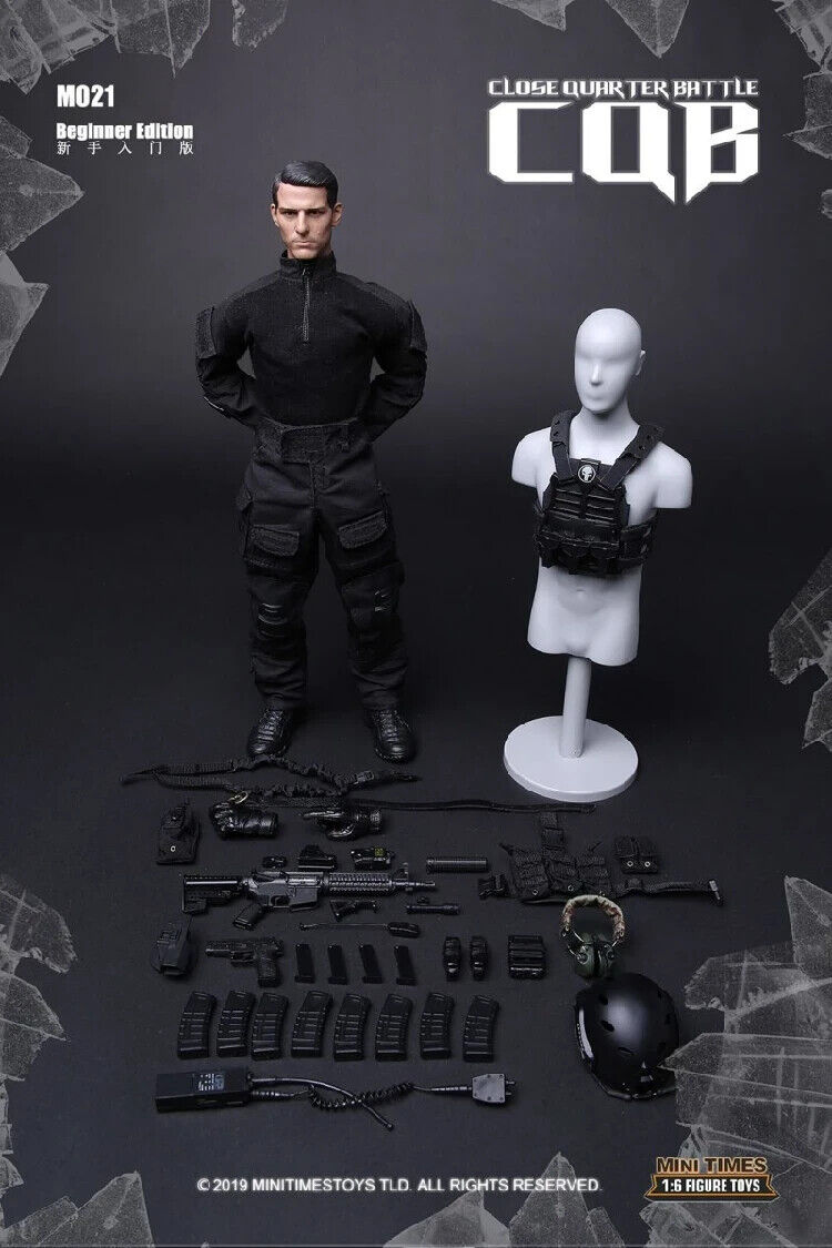 1:6 scale Mini Times CIA CQB Operator Black FAST Helmet for 12" Figures SWAT