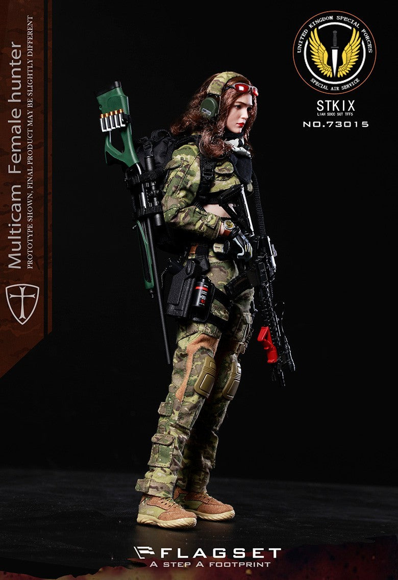 1:6 scale Flagset Female Hunter Remington 870 Shotgun for 12" Figures