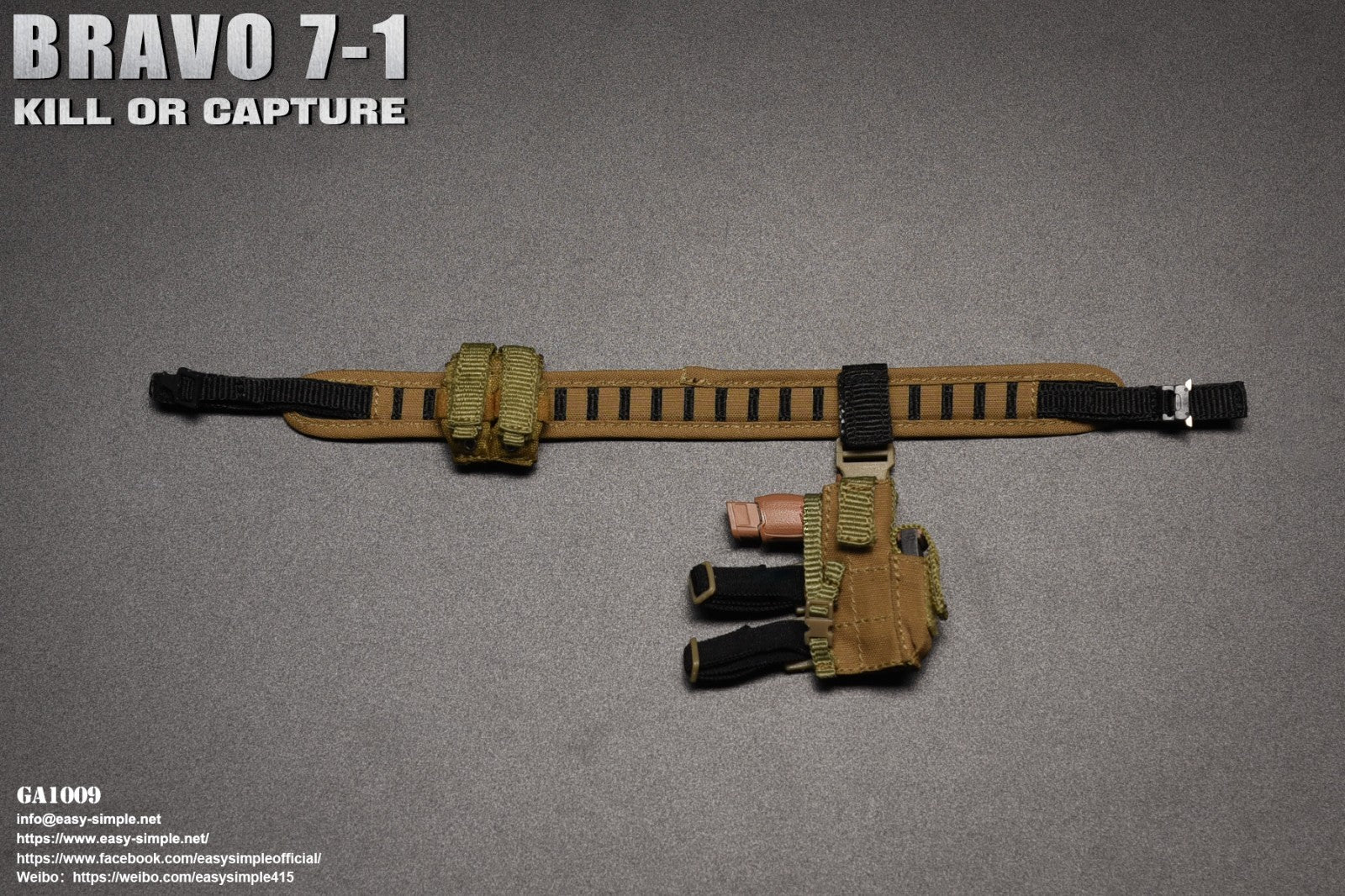 1:6 scale General's Armoury Bravo 7-1 Kill or Capture Padded Belt