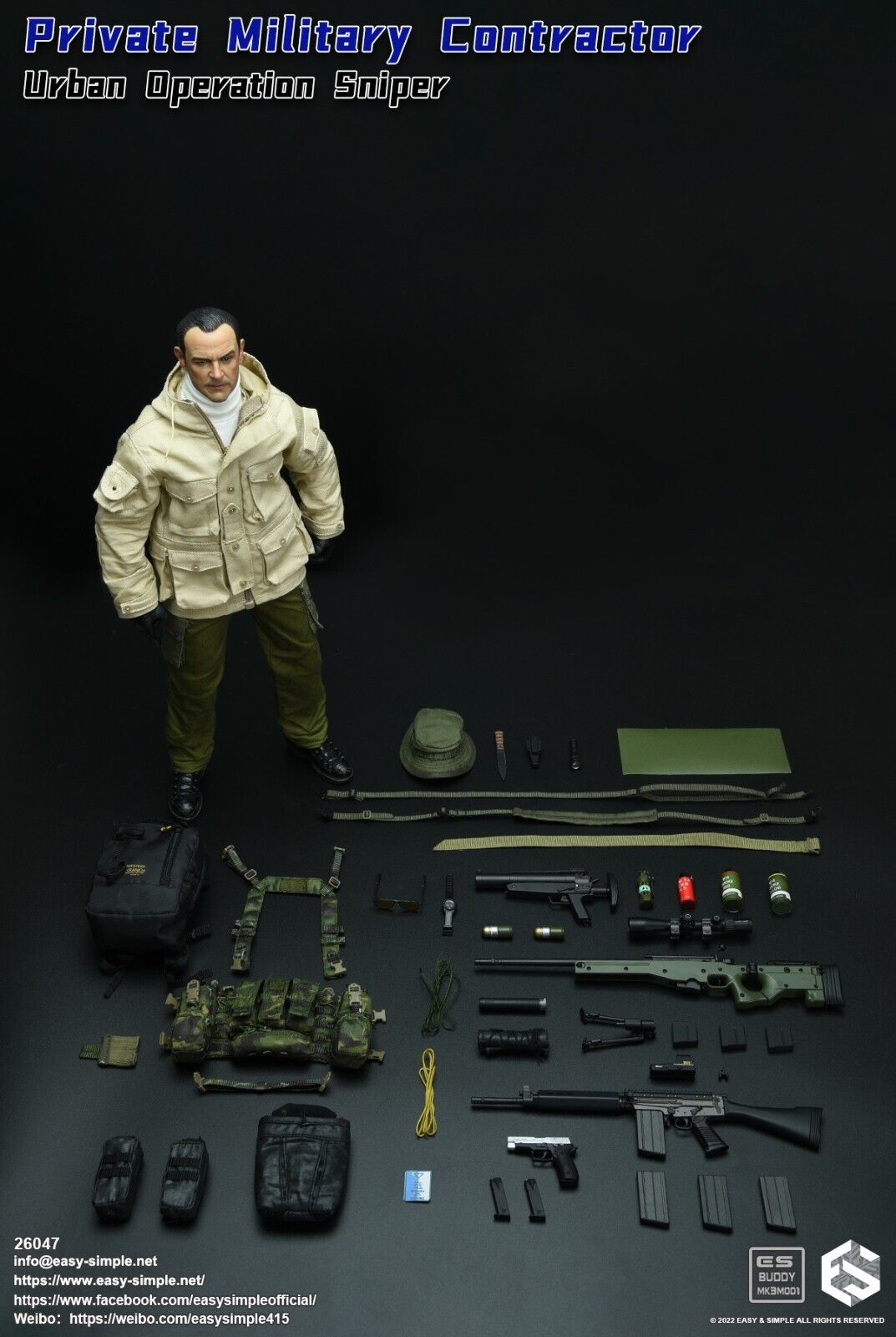 1:6 Easy & Simple PMC Urban Operation Sniper Grenades (x4) for 12" Figures