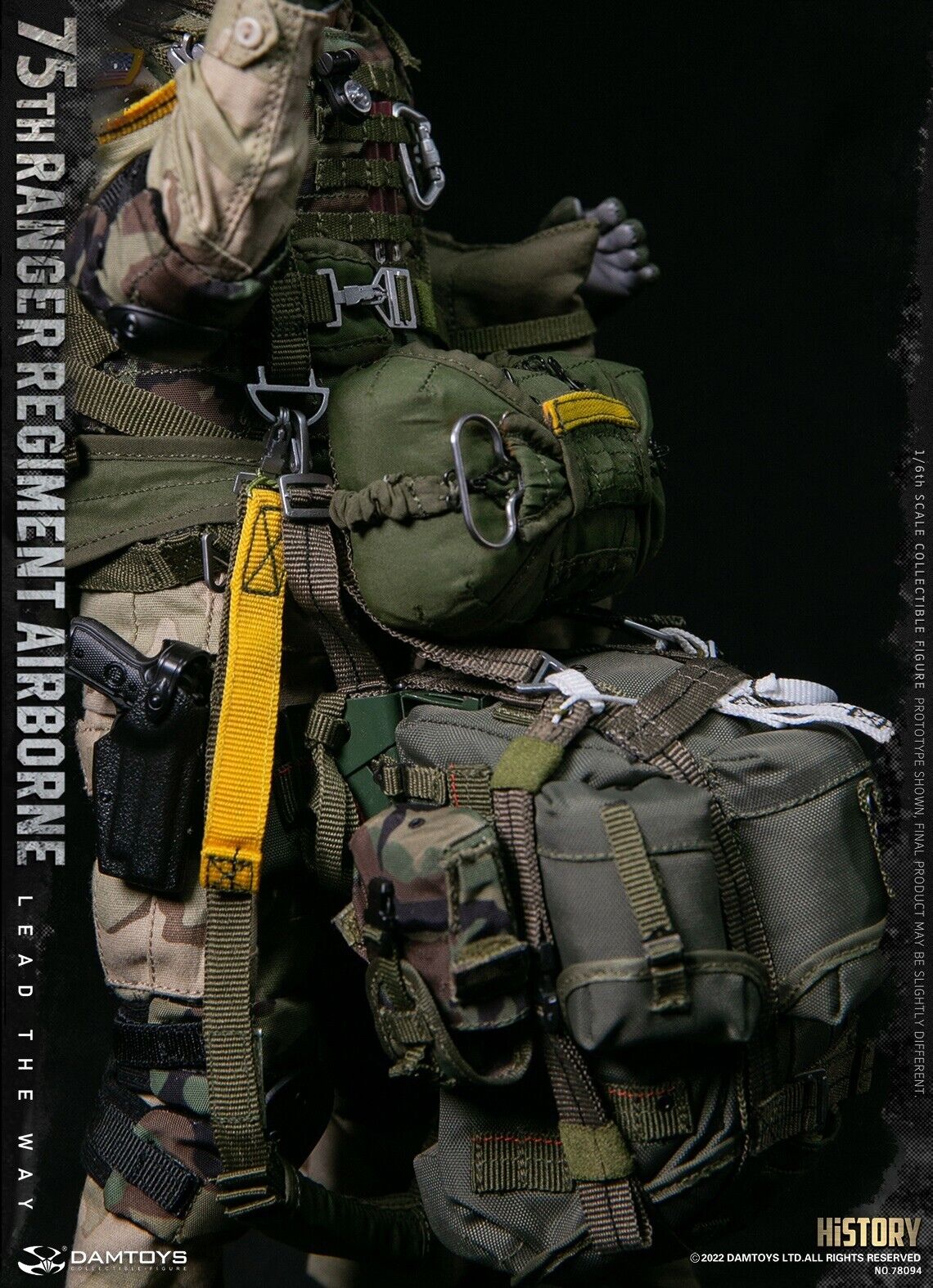 1:6 scale DamToys 75th Ranger Regiment Airborne 12" Figure 78094