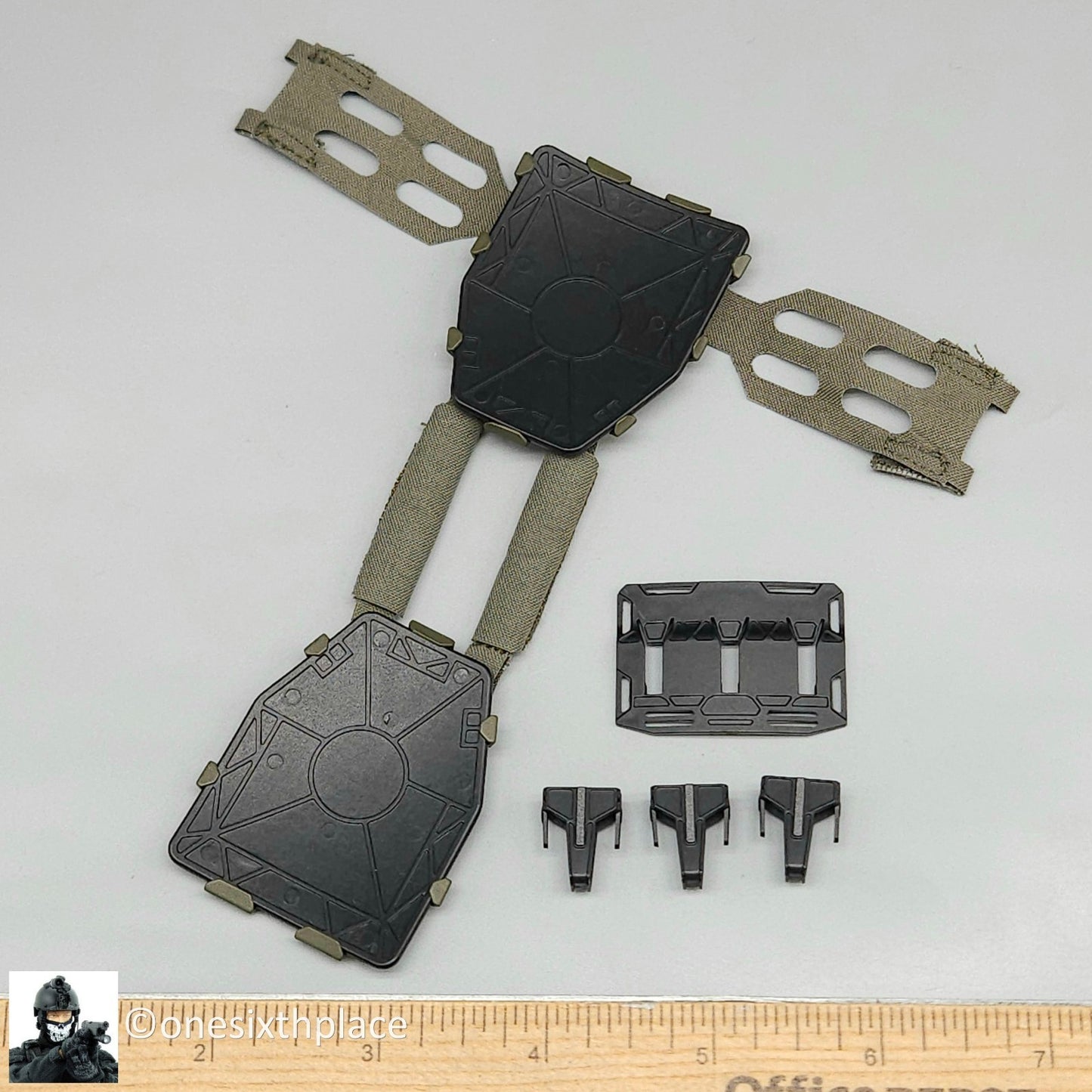 1:6 Easy & Simple PMC Geen Plate Frame Plate Carrier w/ SMR Pouches 06042D