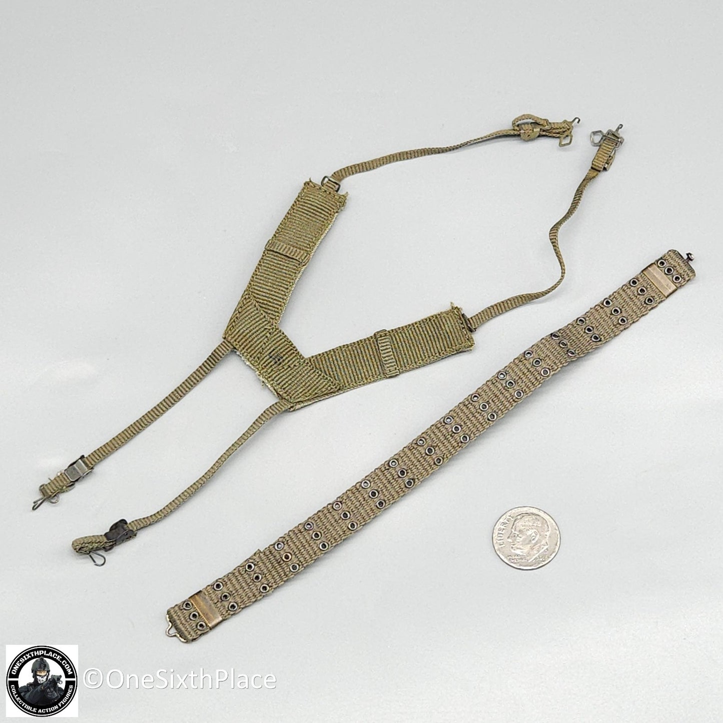 1:6 scale Whoho Toys Vietnam 173rd Airborne M56 Belt & Suspenders for 12" Figure