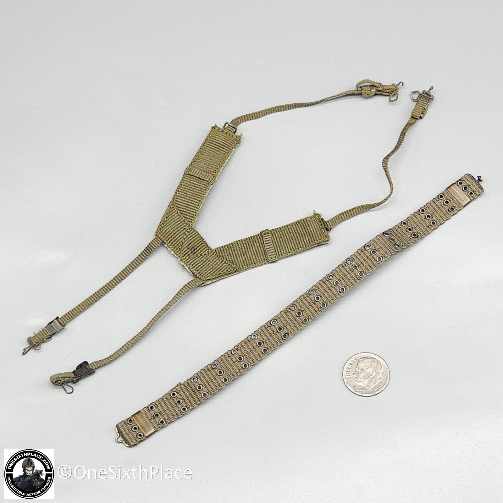 1:6 scale Whoho Toys Vietnam 173rd Airborne M56 Belt & Suspenders for 12" Figure