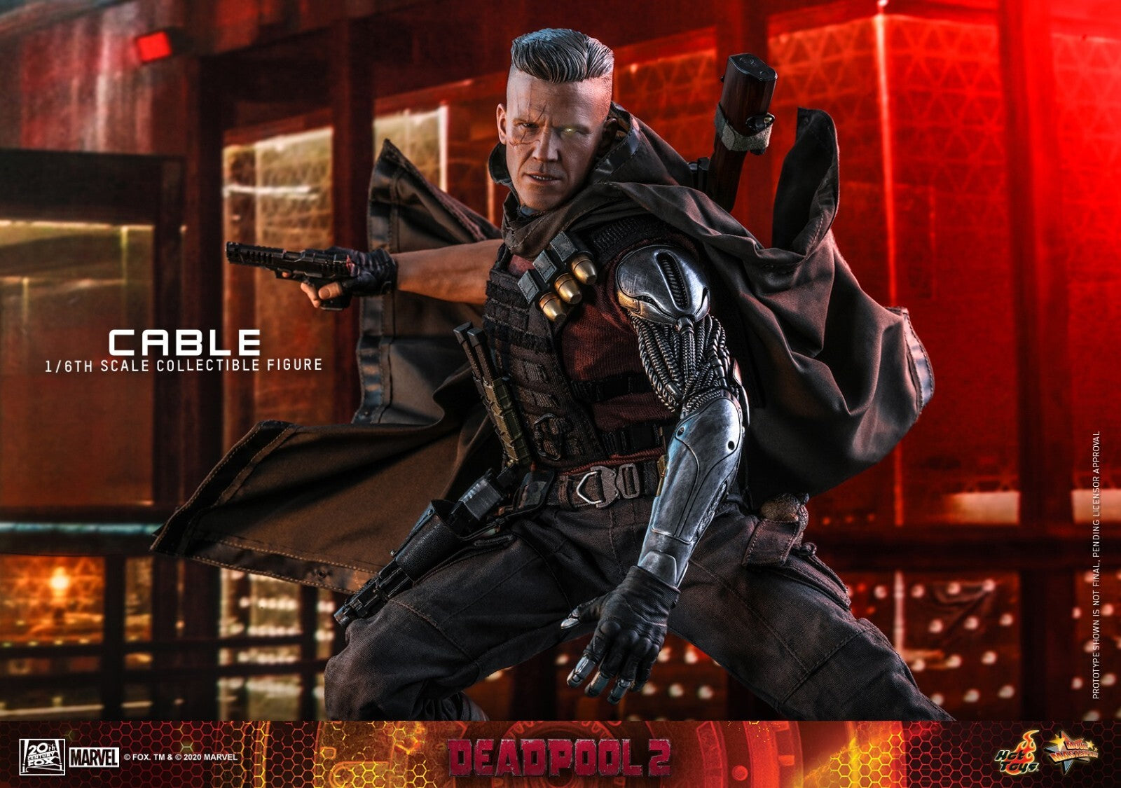 1:6 scale Hot Toys Deadpool 2 Cable Gloved Hands Set for 12" Figures MMS583