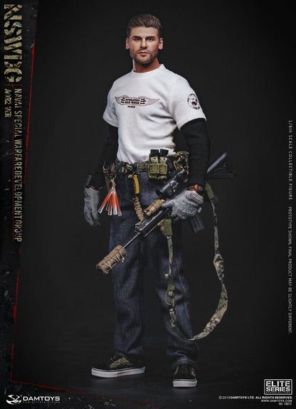 1:6 DamToys NSWDG AOR2 Version Operation Red Wings Black T-Shirt for 12" Figures