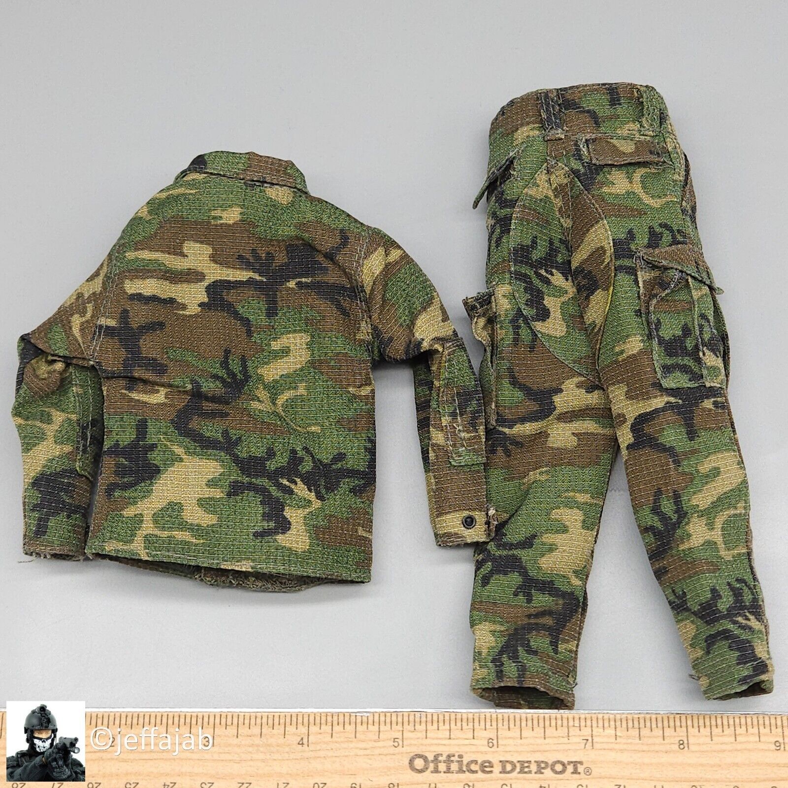 1:6 Dragon Woodland Camo Rip Stop Jungle Uniform for 12" Figures