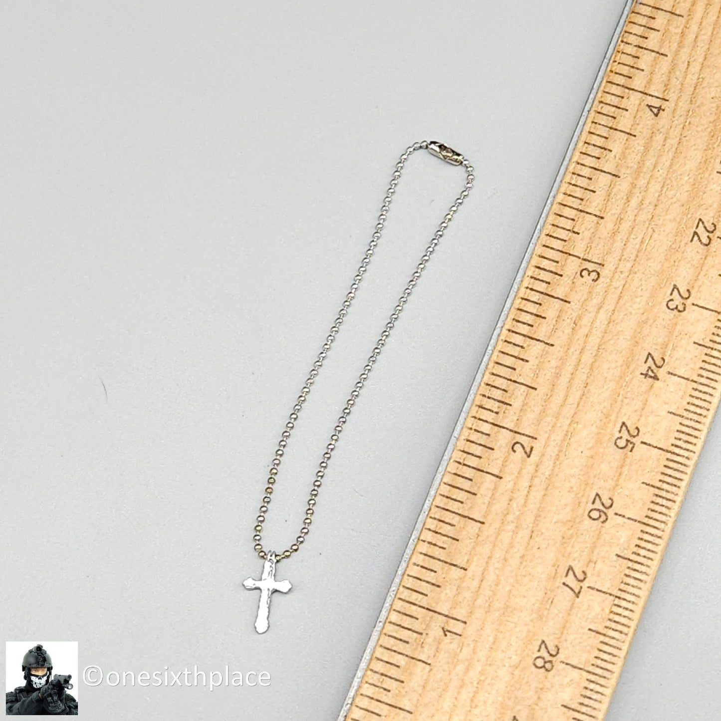 1:6 DiD WWII US 2nd Ranger Sniper Jackson Cross Necklace (Metal) for 12" Figures
