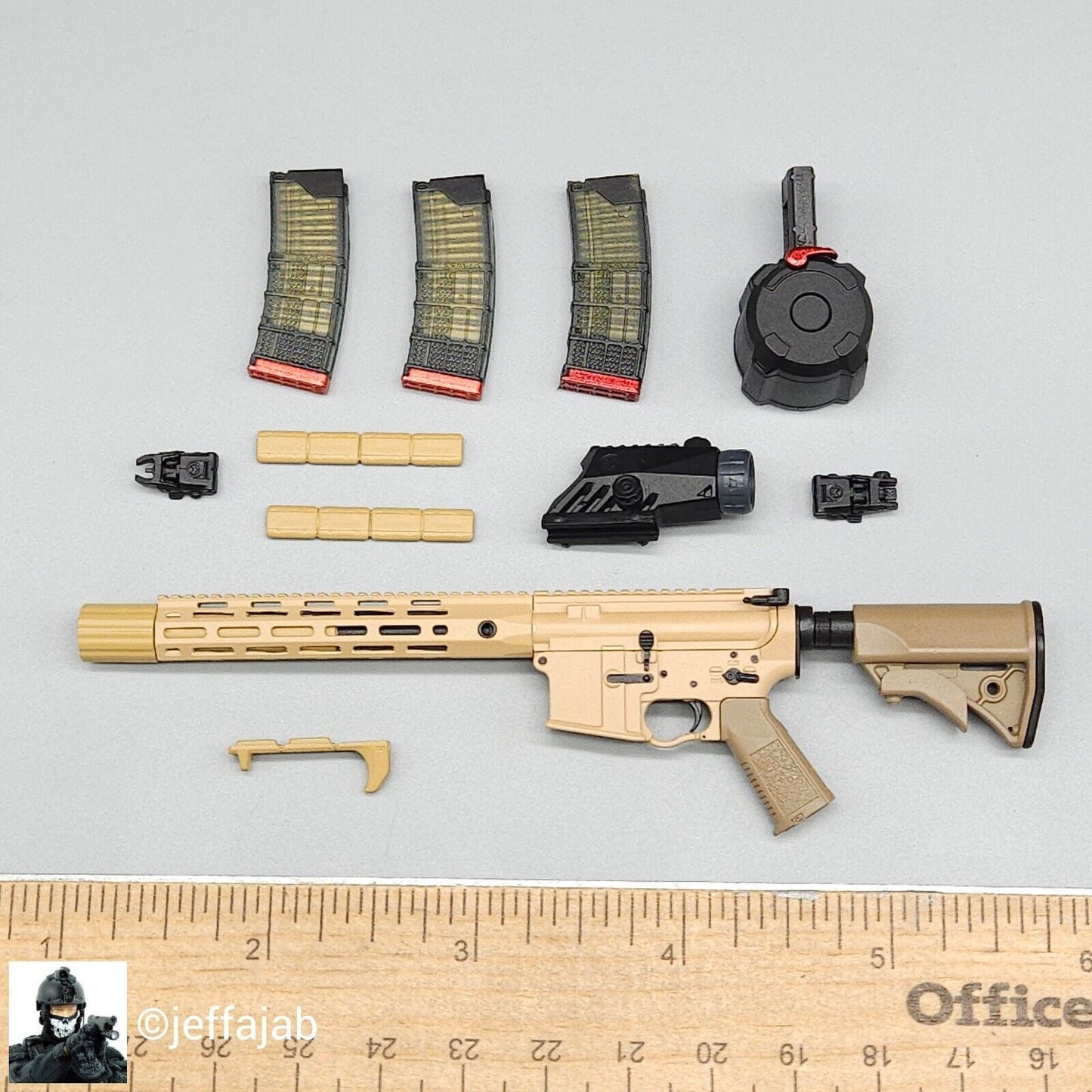 1:6 CBI Task Force 58 Female Erica Storm SR16 Carbine Rifle Set for 12" Figures