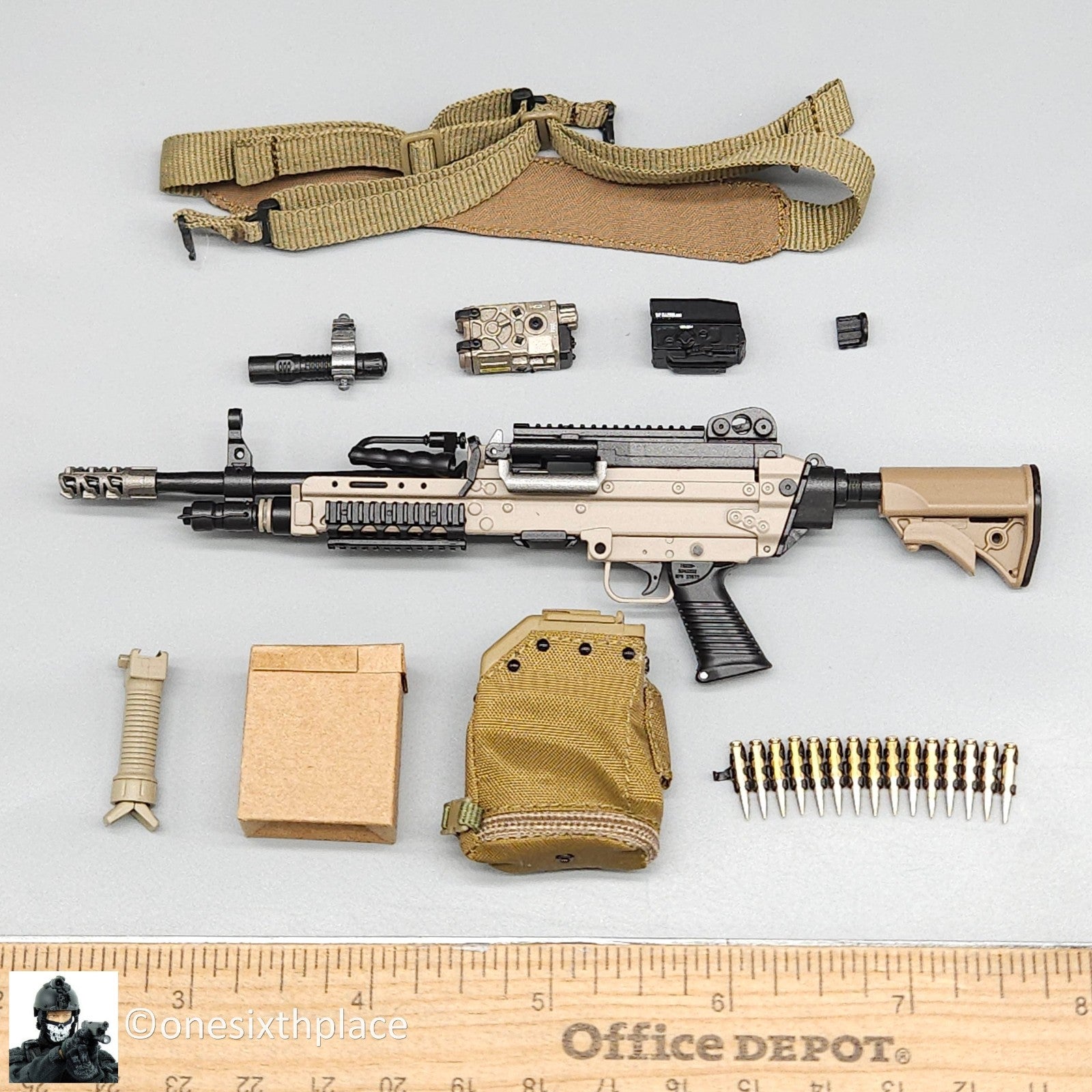 1:6 scale Easy & Simple PMC Weapon Specialist SAW K Machine Gun Set 12" Figures
