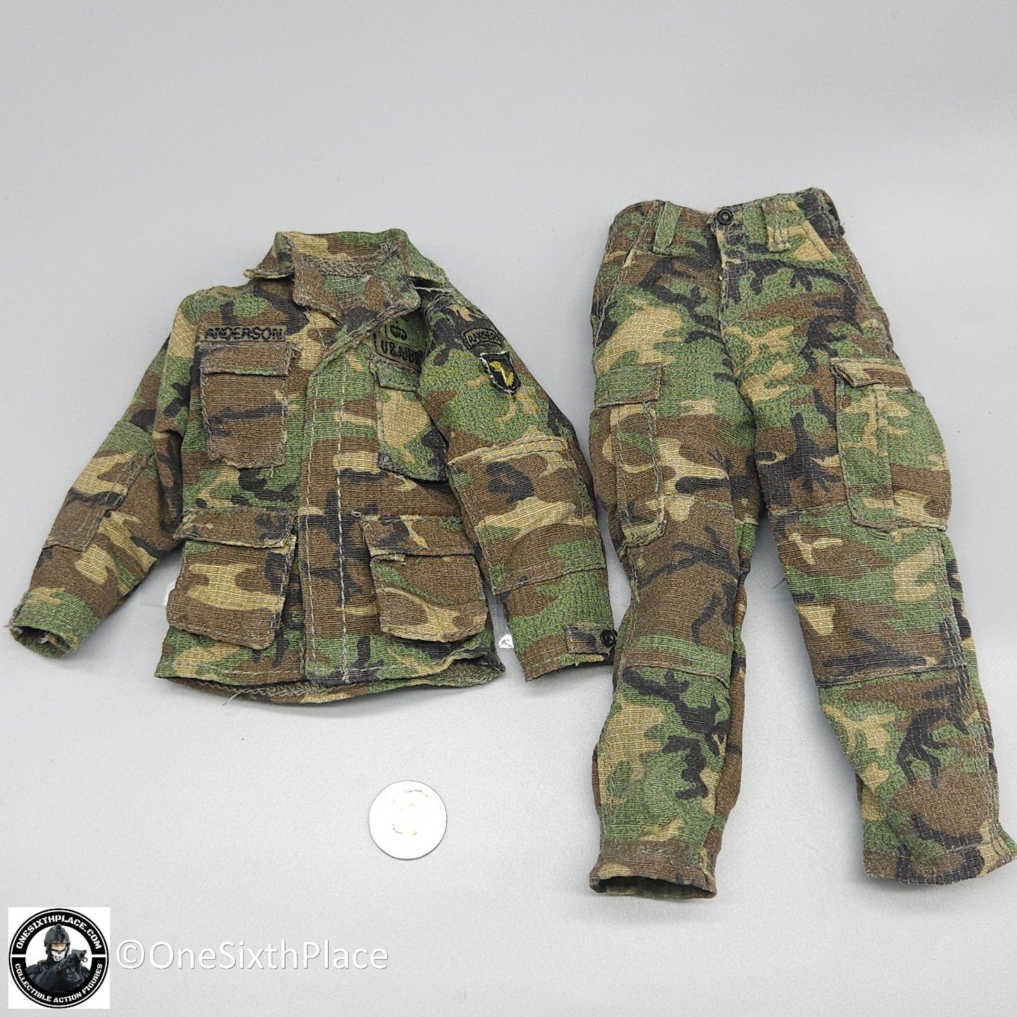 1:6 Dragon 101st Airborne Kevin Woodland Camo Uniform w/ Patches 12" Figures