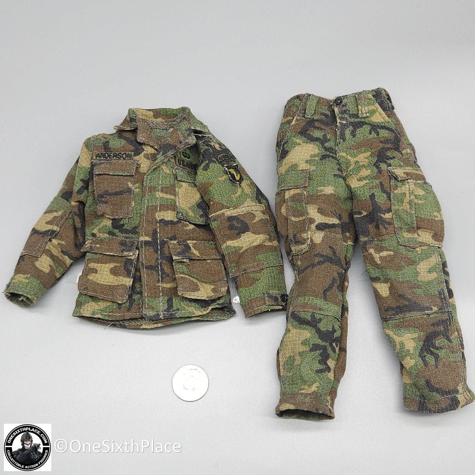 1:6 Dragon 101st Airborne Kevin Woodland Camo Uniform w/ Patches 12" Figures