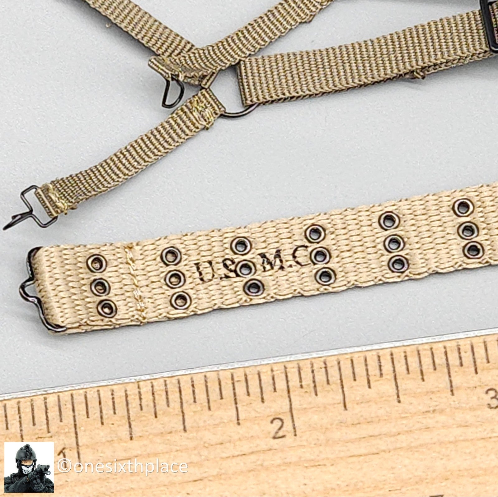 1:6 Facepool WWII USMC Snafu Belt w/ Suspenders for 12" Figures