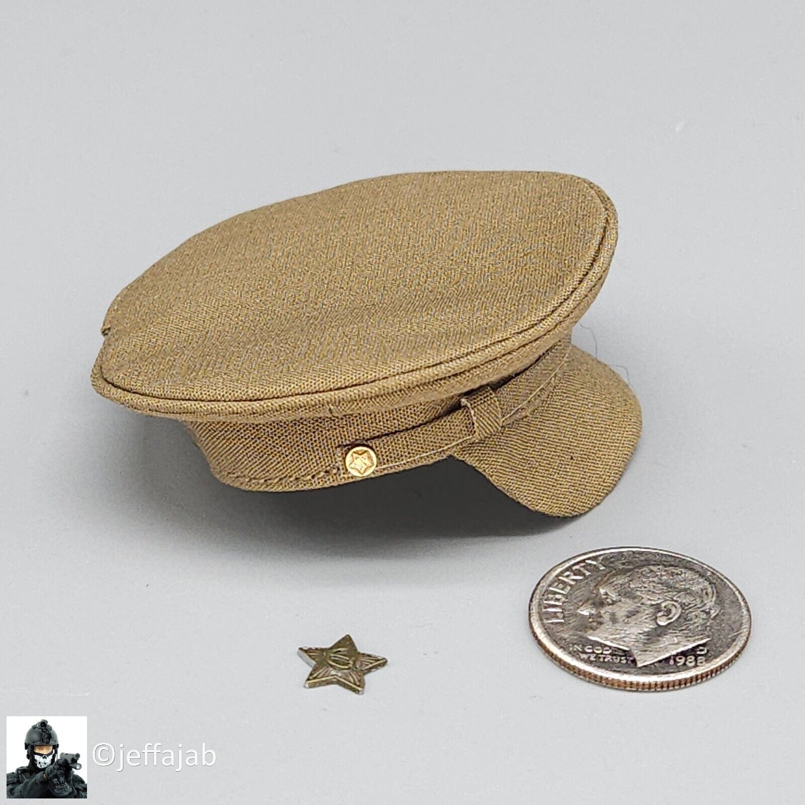1:6 scale Alert Line WWII Soviet NKVD Officer Tan Field Hat for 12" Figures
