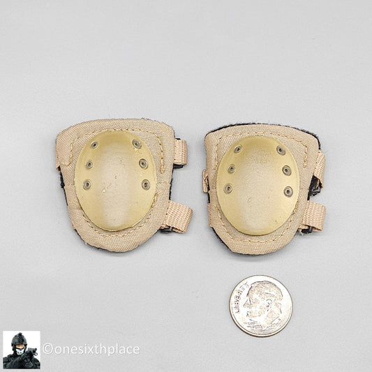 1:6 scale BBI US Airborne Jerry Ellis Tan Knee Pads for 12" Figures