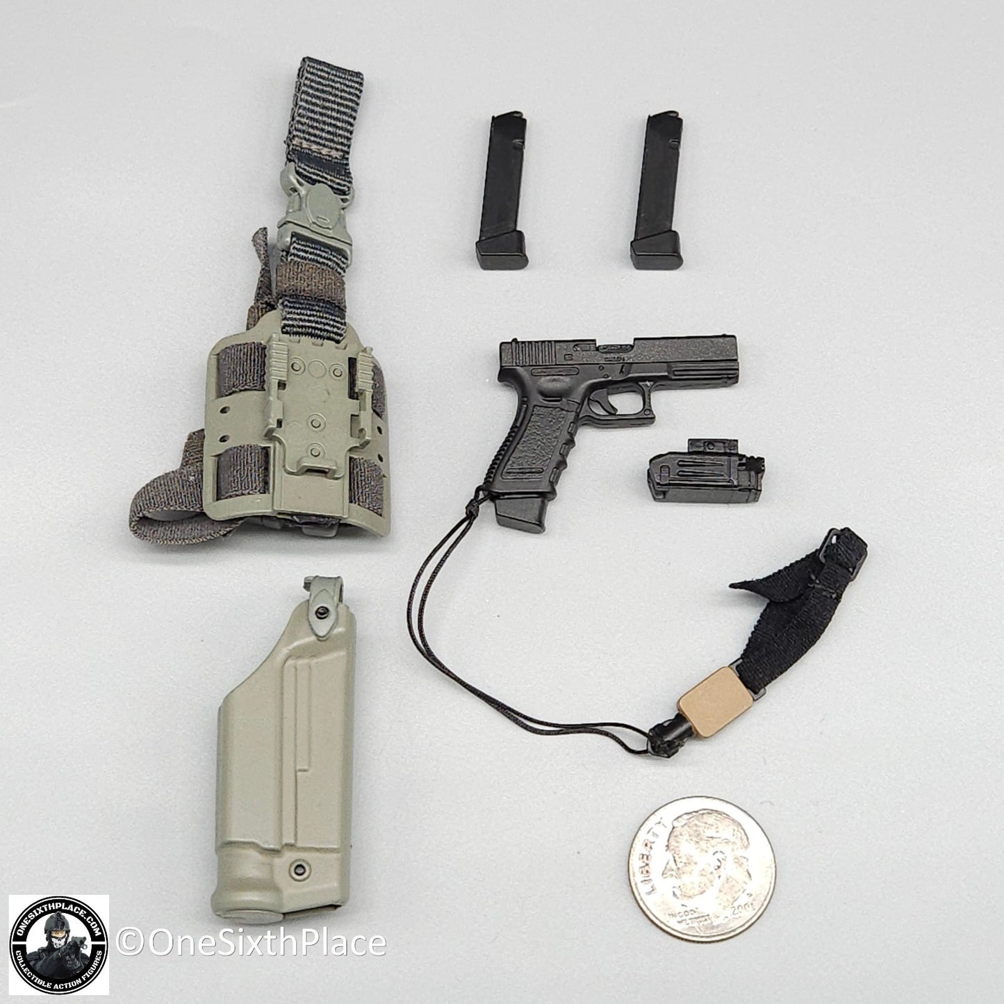 1:6 Easy & Simple SDU Assault Team Version B Pistol w/ Holster for 12" Figures
