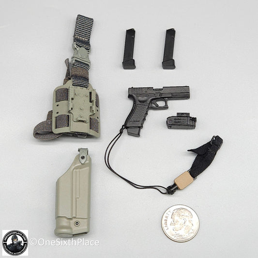 1:6 Easy & Simple SDU Assault Team Version B Pistol w/ Holster for 12" Figures